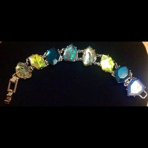 Ladies Silver Gemstone 7-8 Inch Bracelet!